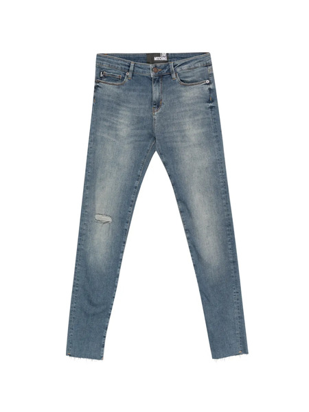  Love Moschino Vaqueros Con Efecto Envejecido - Azul 