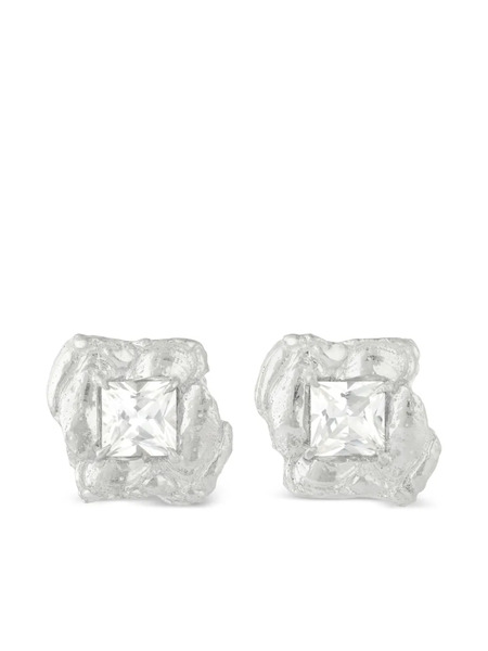  Loveness Lee Pendientes Jaqui En Plata De Ley Con Zafiro - Plateado 