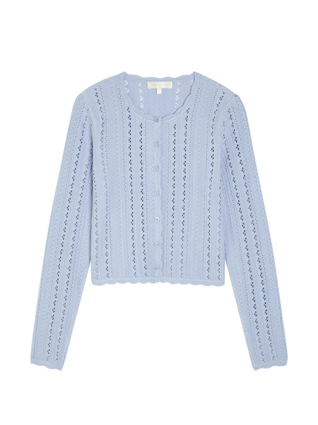  Loveshackfancy Cárdigan De Punto Calado - Azul 