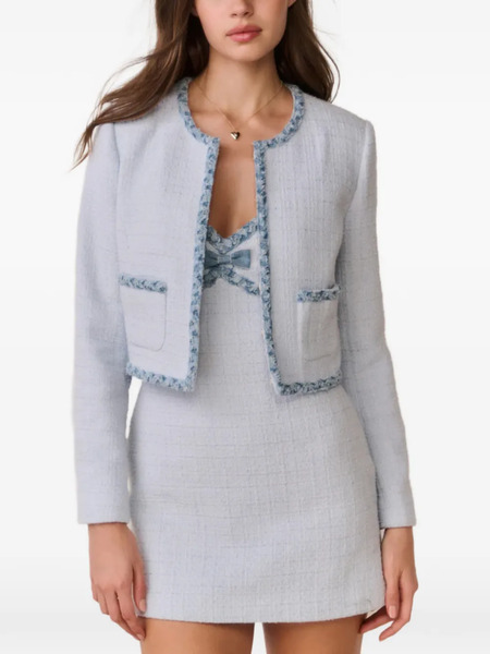  Loveshackfancy Chaqueta Azula Con Ribete Vaquero 
