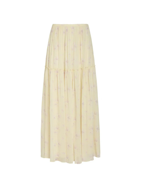  Loveshackfancy Falda Positano Plisada - Amarillo 