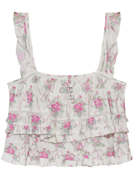  Loveshackfancy Top Novalee - Blanco 