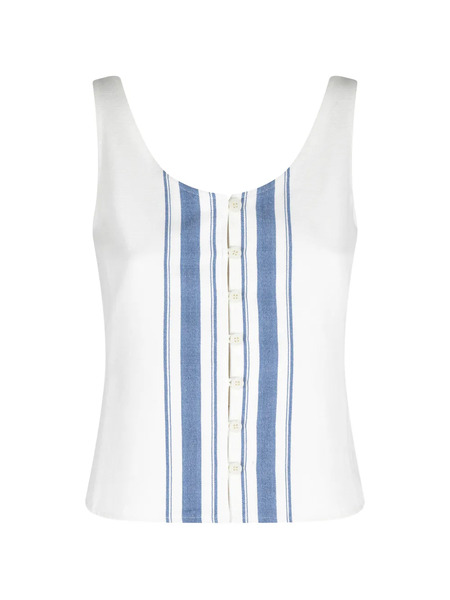  Low Classic Top A Rayas - Blanco 