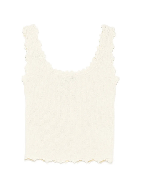  Low Classic Top Con Borde De Encaje - Neutro 
