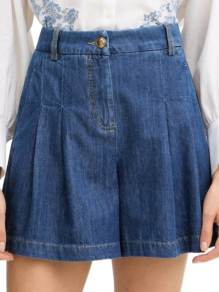  Luisa Spagnoli Culottes Vaqueros Altana - Azul 
