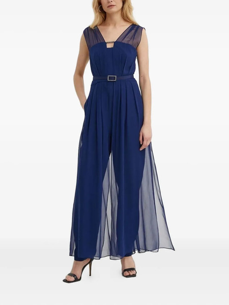 Luisa Spagnoli Mono Largo Con Apliques - Azul 