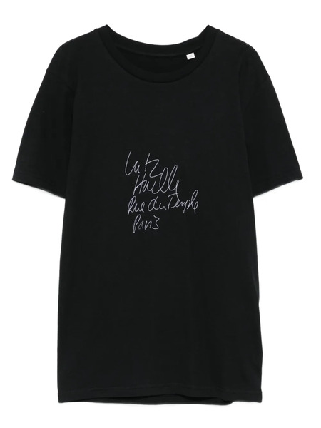  Lutz Huelle Camiseta Script - Negro 