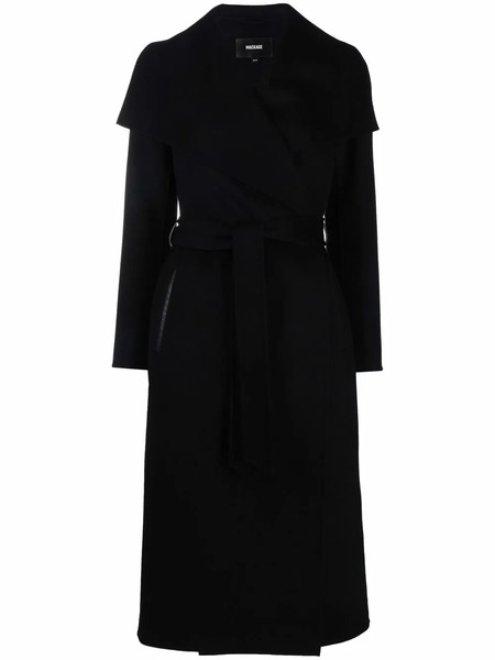  Mackage Abrigo Drapeado Con Cinturón - Negro 