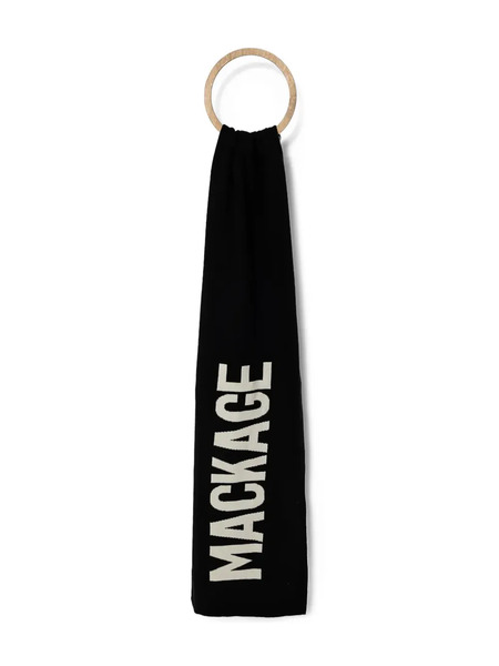  Mackage Bufanda Juno Con Logo - Negro 