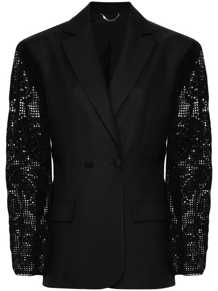  Magda Butrym Blazer Con Panel De Ganchillo - Negro 