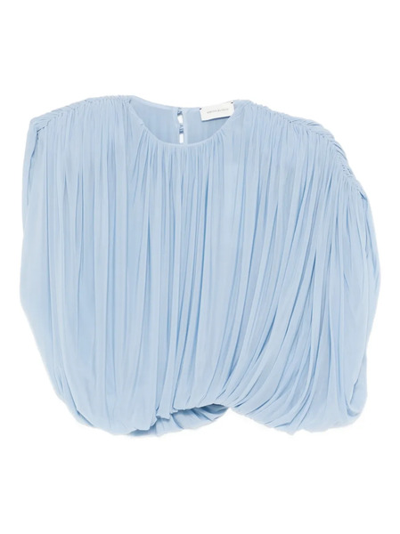  Magda Butrym Blusa Plisada - Azul 