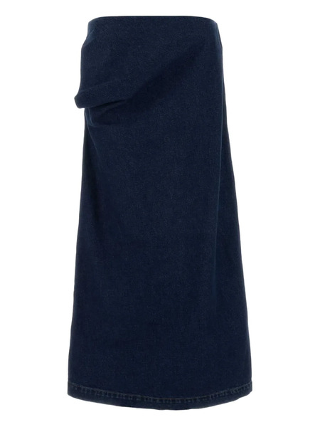  Magda Butrym Falda Midi Con Bolsillo - Azul 