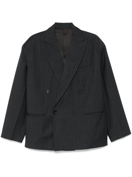  Mainless Blazer A Rayas Diplomáticas - Gris 