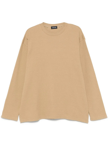  Mainless Camiseta De Punto Gofrado - Marrón 