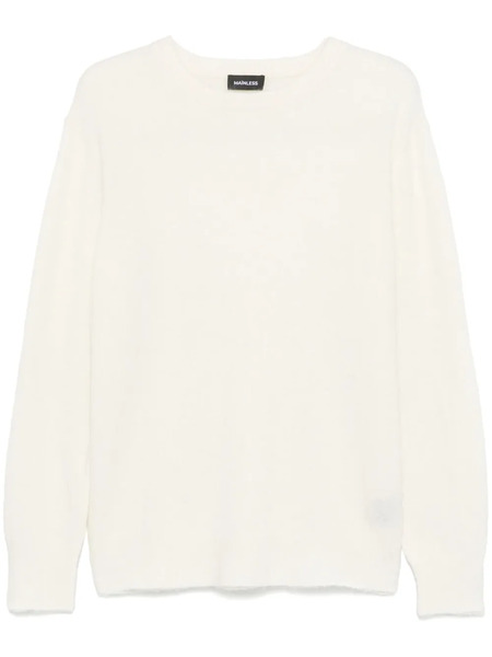  Mainless Jersey Con Cuello Redondo - Blanco 