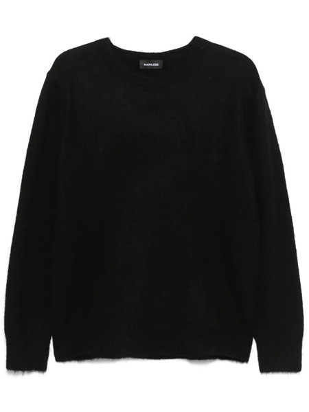  Mainless Jersey Con Cuello Redondo - Negro 