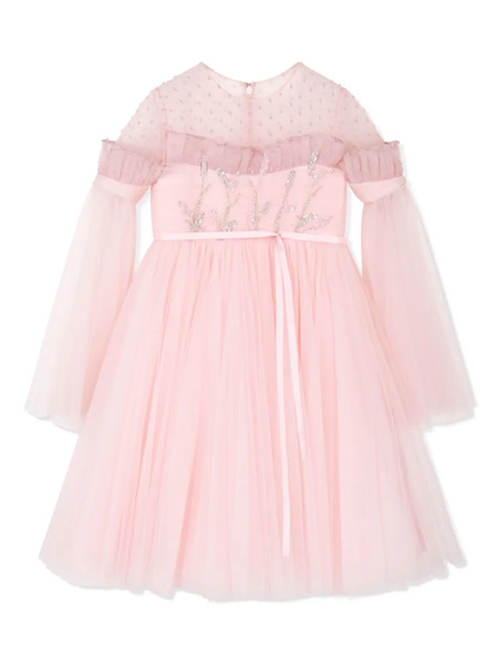  Maison Ava Vestido Con Aplique De Lentejuelas - Rosa 