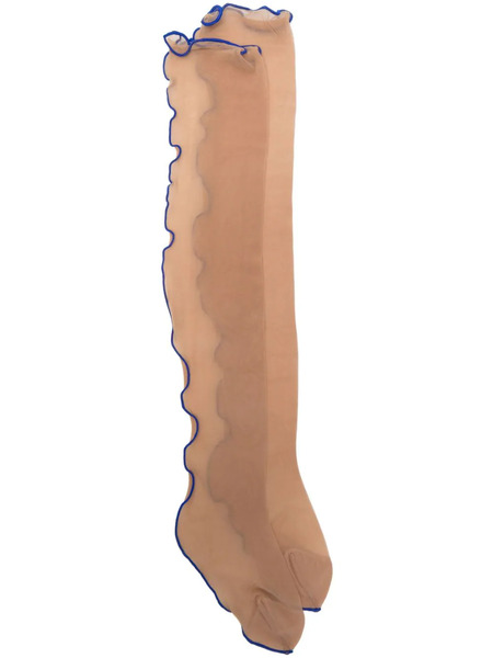  Maison Close Medias Stretch Con Forro En Contraste - Neutro 