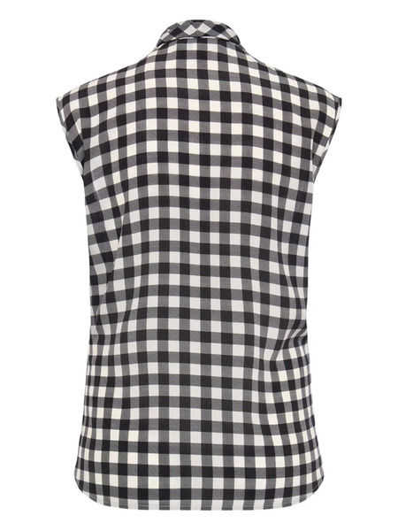  Maison Common Blusa A Cuadros Gingham - Negro 