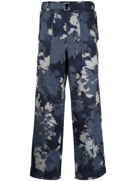  Maison Kitsuné Vaqueros Rectos Con Estampado Abstracto - Azul 