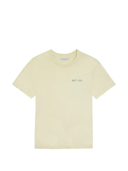  Maison Labiche Camiseta Bordada De Algodón - Amarillo 