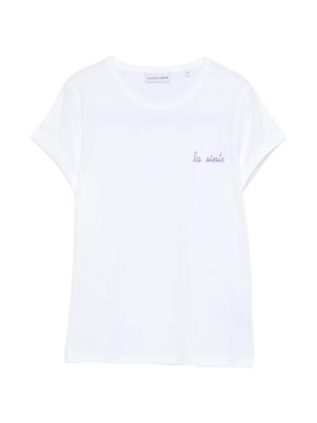  Maison Labiche Camiseta Con Letras - Blanco 