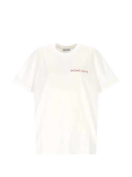  Maison Labiche Camiseta Con Logo Bordado - Blanco 