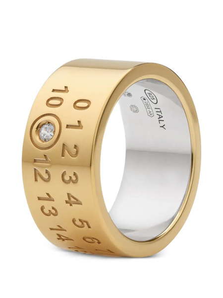  Maison Margiela Anillo Con Diamante Y Detalle Numérico - Dorado 
