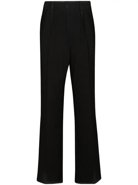  Maison Margiela Pantalones Rectos De Tejido De Gabardina - Negro 