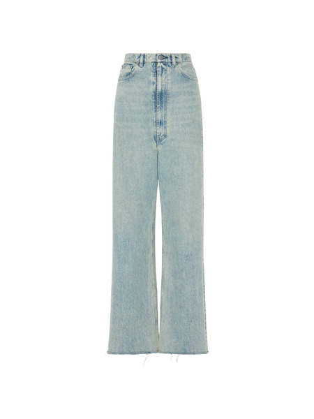  Maison Margiela Vaqueros Anchos Sin Rematar - Azul 