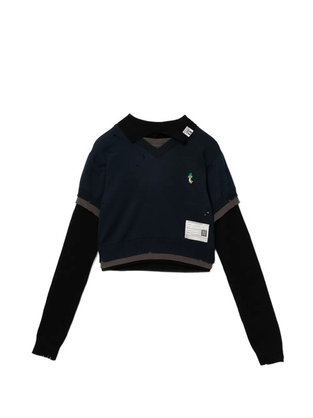  Maison Mihara Yasuhiro Jersey A Capas - Azul 