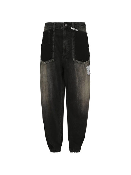  Maison Mihara Yasuhiro Vaqueros Con Aberturas - Negro 