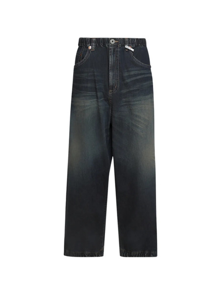  Maison Mihara Yasuhiro Vaqueros Rectos Elásticos - Azul 