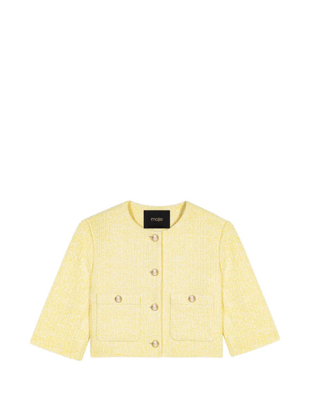  Maje Blazer Con Bolsillos Con Botones - Amarillo 