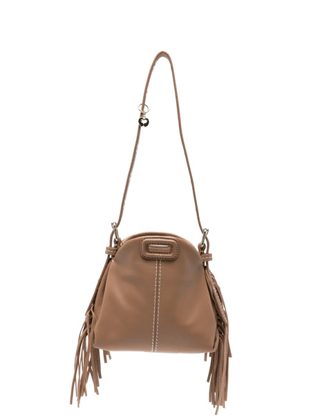  Maje Bolso Mini Con Flecos - Marrón 