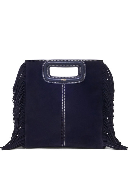  Maje Bolso Shopper M Con Flecos - Azul 