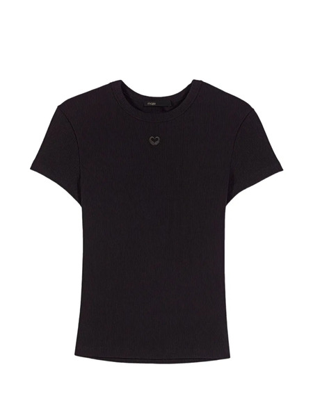  Maje Camiseta De Algodón - Negro 