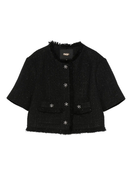  Maje Chaqueta Con Flecos - Negro 