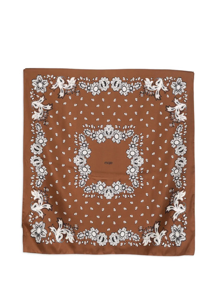  Maje Fular Estampado - Marrón 
