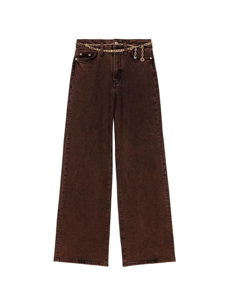  Maje Vaqueros Bootcut Con Cinturón De Cadena - Marrón 