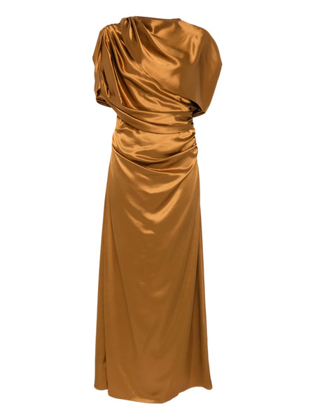  Malina Vestido Largo Drapeado - Dorado 