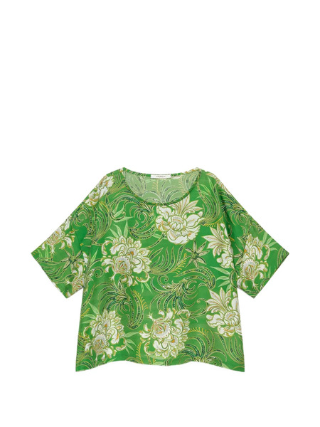 Maliparmi Camisa Oversize Estampada - Verde 
