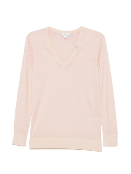  Malo Jersey Con Cuello En V - Rosa 