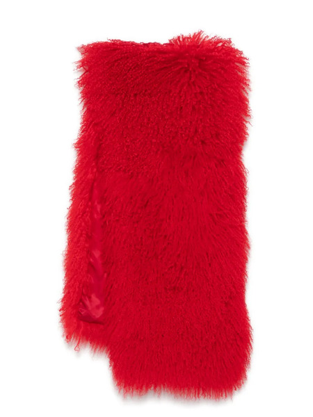  Manokhi Bufanda De Pelo Artificial - Rojo 
