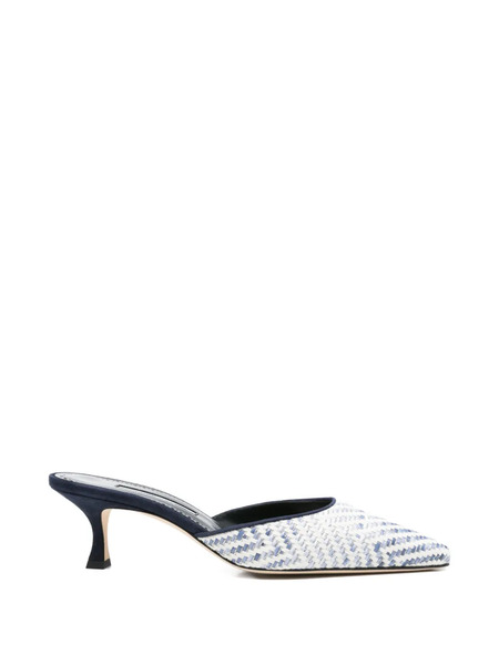  Manolo Blahnik Mules Carolynemu - Blanco 