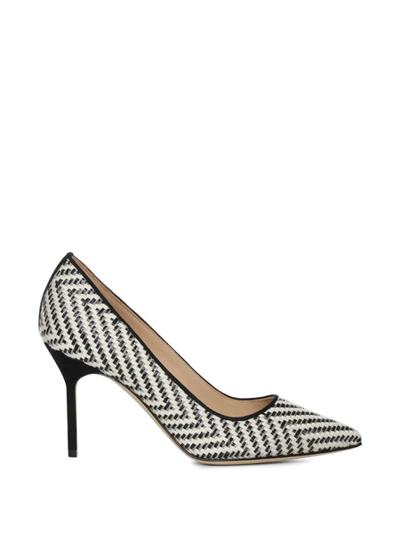  Manolo Blahnik Zapatos De Rafia Con Puntera En Punta Y Tacón - Blanco 