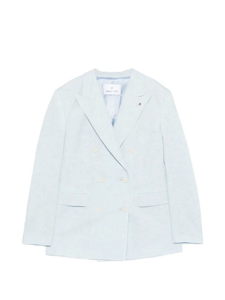  Manuel Ritz Blazer Con Doble Botonadura - Azul 