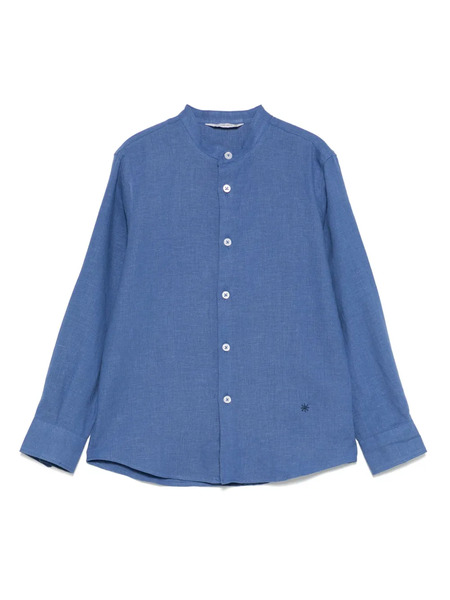  Manuel Ritz Camisa Con Logo Bordado - Azul 