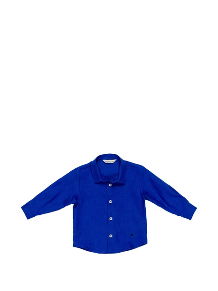  Manuel Ritz Kids Camisa Con Logo Bordado - Azul 