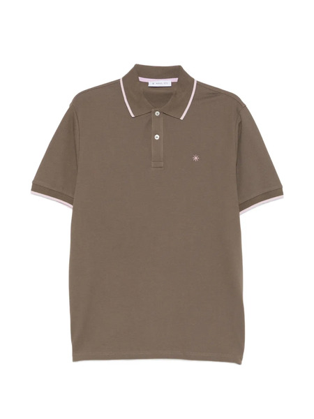  Manuel Ritz Polo Con Diseño En Contraste - Marrón 